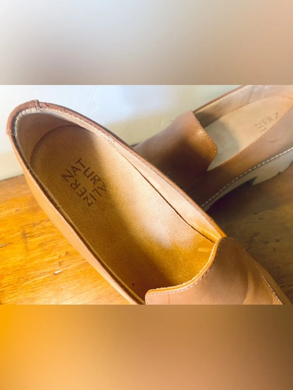 Women’s‎ Naturalizer Cabaret Lug Sole Loafers in English Tea Brown size 41 EUC